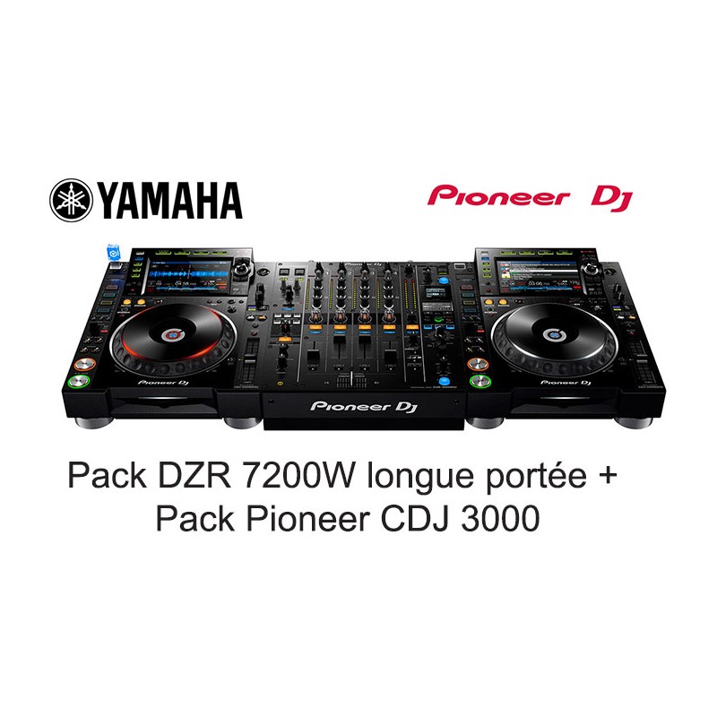 Location Pack DJ Ultime : Pack Pioneer CDJ3000 + Pack Yamaha DZR 7200 W lorient